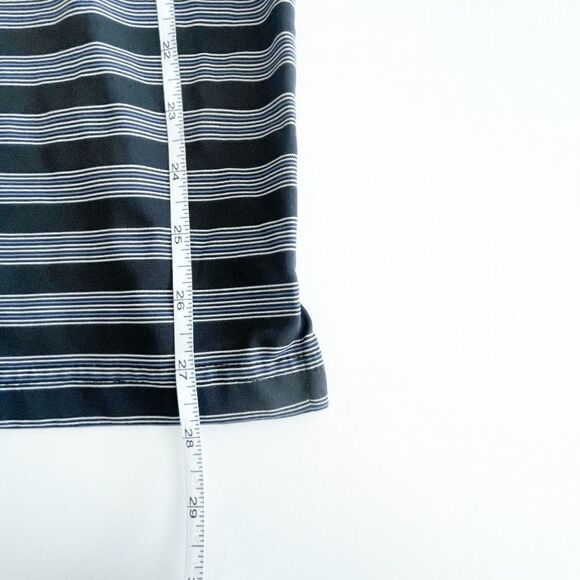 Greg Norman Mens Athletic Polo Shirt Stripes Collared Short Sleeve Black Medium - Picture 6 of 7